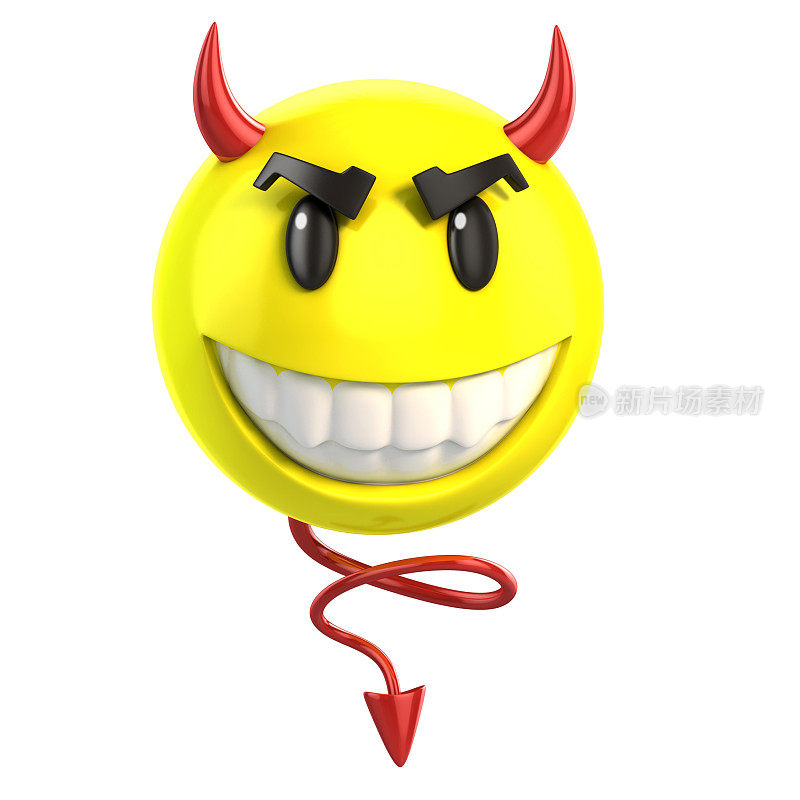 Smiley devil 3d孤立插图